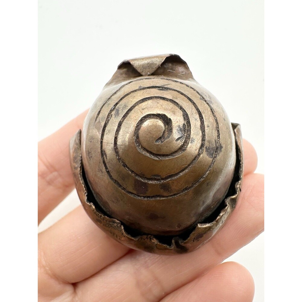 Vintage Artisan Handcrafted Copper Modernist Pendant